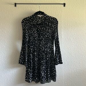 Black & White Polka Dot Button Down